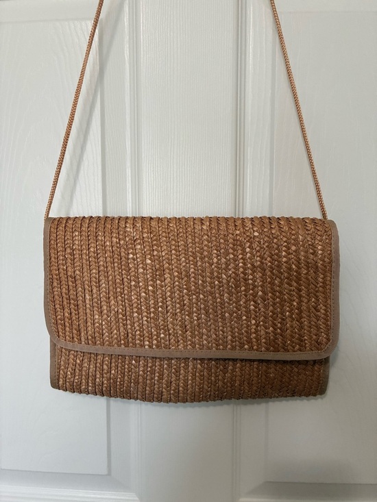 Waves Handbags - Woven Straw Rattan Wicker Purse Crossbody Waves Tandem Bags Of California